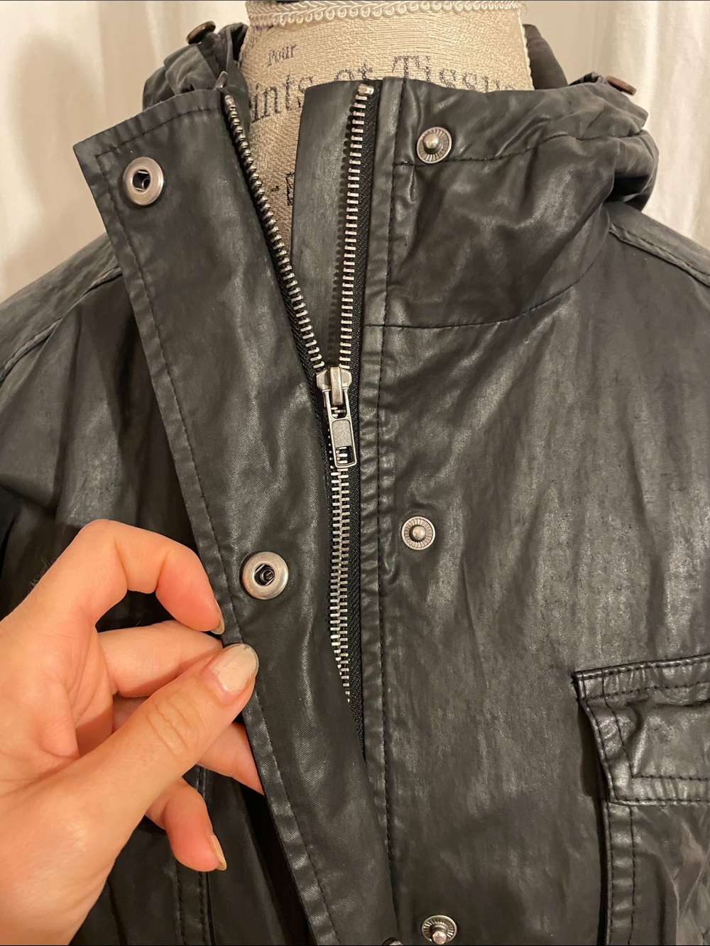 Theory Black Hooded Field Jacket zip-out lining size S - Picture 7 of 11